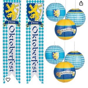 Decorations 4 Packages  Octoberfest Decorations. Lanterns & Banners